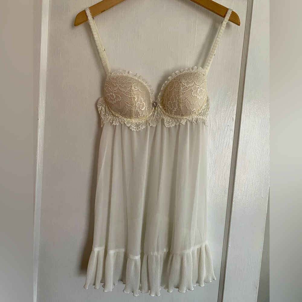 White Babydoll Bridal Lingerie SeductiveWear by Cinema Etoile
